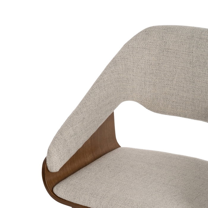 Silla Gris-Marrón Tejido-Madera Contract 51 X 55 X 75 cm