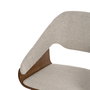 Silla Gris-Marrón Tejido-Madera Contract 51 X 55 X 75 cm