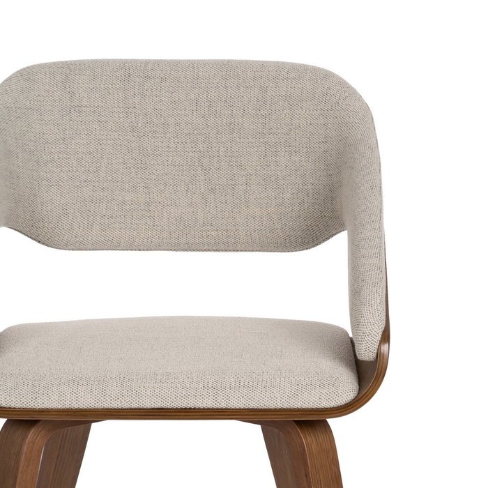 Silla Gris-Marrón Tejido-Madera Contract 51 X 55 X 75 cm