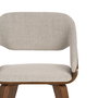 Silla Gris-Marrón Tejido-Madera Contract 51 X 55 X 75 cm