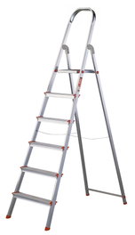 Rolser Escalera de Aluminio Doméstica Plus 6 Peldaños DOP004 EN131