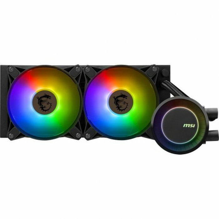 MSI MAG CoreLiquid E240 Kit de refrigeración líquida con 2 ventiladores de 12 cm, Negro