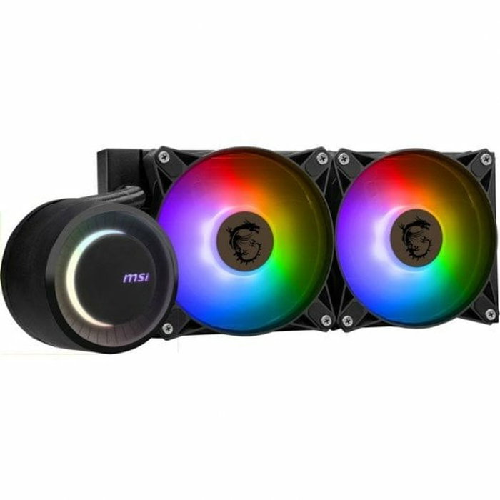 MSI MAG CoreLiquid E240 Kit de refrigeración líquida con 2 ventiladores de 12 cm, Negro