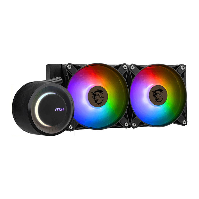 MSI MAG CoreLiquid E240 306-7ZW5E17-C24 Kit de refrigeración líquida, 2 ventiladores de 12 cm, Negro