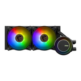 MSI MAG CoreLiquid E240 306-7ZW5E17-C24 Kit de refrigeración líquida, 2 ventiladores de 12 cm, Negro