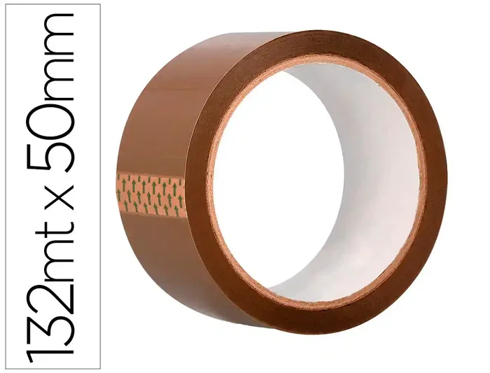 Q-Connect Cinta Adhesiva de Polipropileno Havana para Embalaje, Precinto 132 m x 50 mm, Rollo Extralargo y Robusto para Cierre Seguro de Cajas Q-Connect Cinta Adhesiva de Polipropileno Havana para Embalaje, Precinto 132 m x 50 mm, Rollo Extralargo y Robusto para Cierre Seguro de Cajas