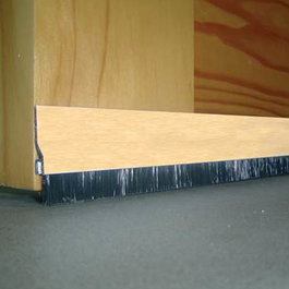 Burcasa Burlete de Aluminio para Garaje con Fleco, 1,25m, Pino