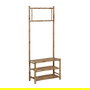 Perchero Recibidor Natural Bambú 70 X 32 X 175 cm