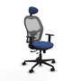 PIQUERAS Y CRESPO Silla de oficina Jorquera con mecanismo Sincro/Traslack Azul marino y Gris