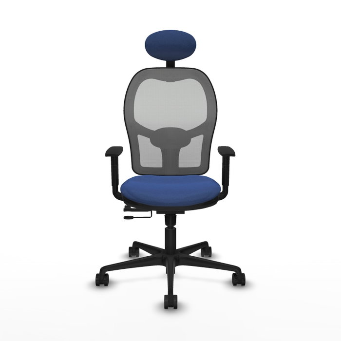 PIQUERAS Y CRESPO Silla de oficina Jorquera con mecanismo Sincro/Traslack Azul marino y Gris