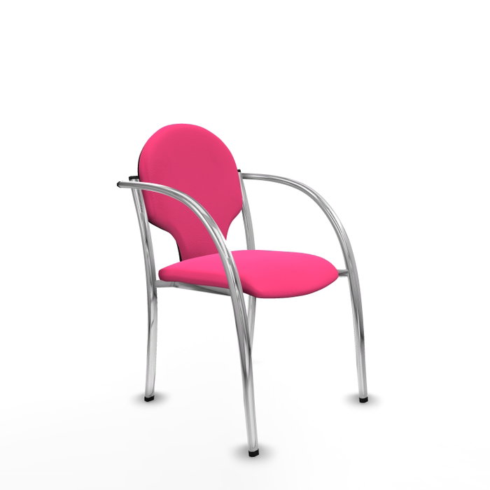 PIQUERAS Y CRESPO Silla Hellín Rosa con Brazos Fijos PIQUERAS Y CRESPO Silla Hellín Rosa con Brazos Fijos