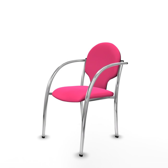 PIQUERAS Y CRESPO Silla Hellín Rosa con Brazos Fijos PIQUERAS Y CRESPO Silla Hellín Rosa con Brazos Fijos