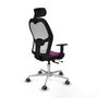 PIQUERAS Y CRESPO Silla de oficina Jorquera con mecanismo Sincro/Traslack, Morado y Blanco