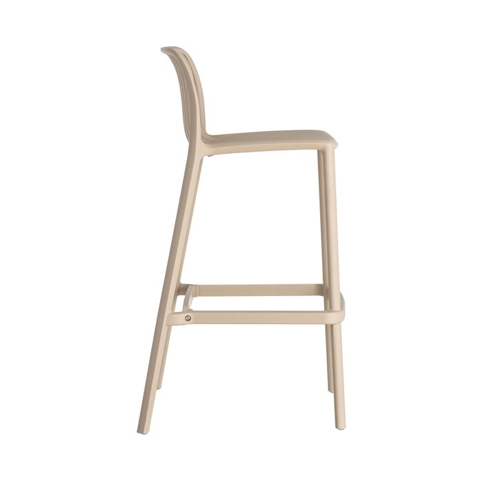 Taburete Beige Polipropileno Exterior 52 X 55 X 100 cm (Set de 4)