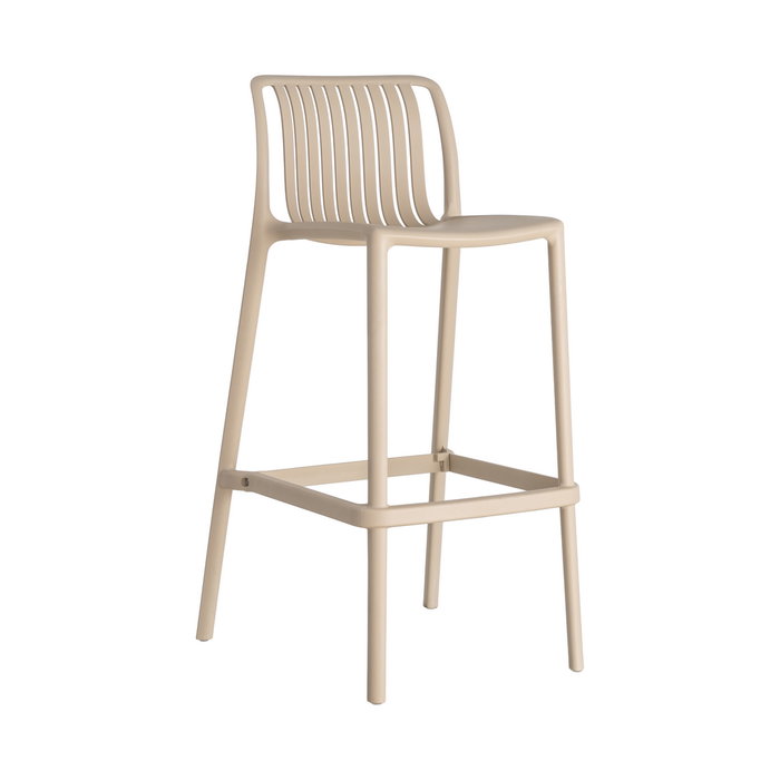 Taburete Beige Polipropileno Exterior 52 X 55 X 100 cm (Set de 4)