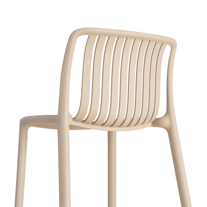 Taburete Beige Polipropileno Exterior 52 X 55 X 100 cm (Set de 4)