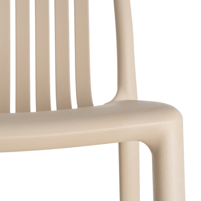 Taburete Beige Polipropileno Exterior 52 X 55 X 100 cm (Set de 4)