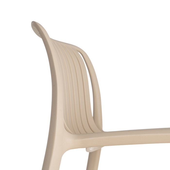 Taburete Beige Polipropileno Exterior 52 X 55 X 100 cm (Set de 4)