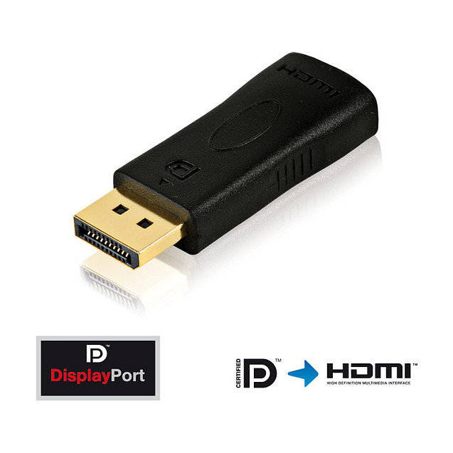 Innovation IT PureLink PureInstall PI150 Adaptador DisplayPort a HDMI Macho-Hembra, Negro, Plug and Play, 1920x1200, 3.72 Gbit/s Innovation IT PureLink PureInstall PI150 Adaptador DisplayPort a HDMI Macho-Hembra, Negro, Plug and Play, 1920x1200, 3.72 Gbit/s