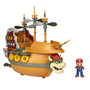 JAKKS PACIFIC Playset Deluxe Aeronave Bowser Super Mario con Figura de 6 cm