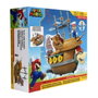 JAKKS PACIFIC Playset Deluxe Aeronave Bowser Super Mario con Figura de 6 cm