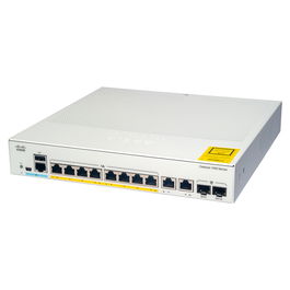 Cisco C1000-8FP-E-2G-L - Conmutador Gestionado Layer 2, 8 Puertos Gigabit Ethernet PoE+, 2 Puertos Combo SFP, Alimentación a través de Ethernet 120W, 20 Gbit/s de Capacidad