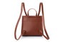 Lucky Bees Mochila de Cuero Color Tan con Bolsillo Interior 21 cm (L) x 11 cm (A) x 21 cm (H)
