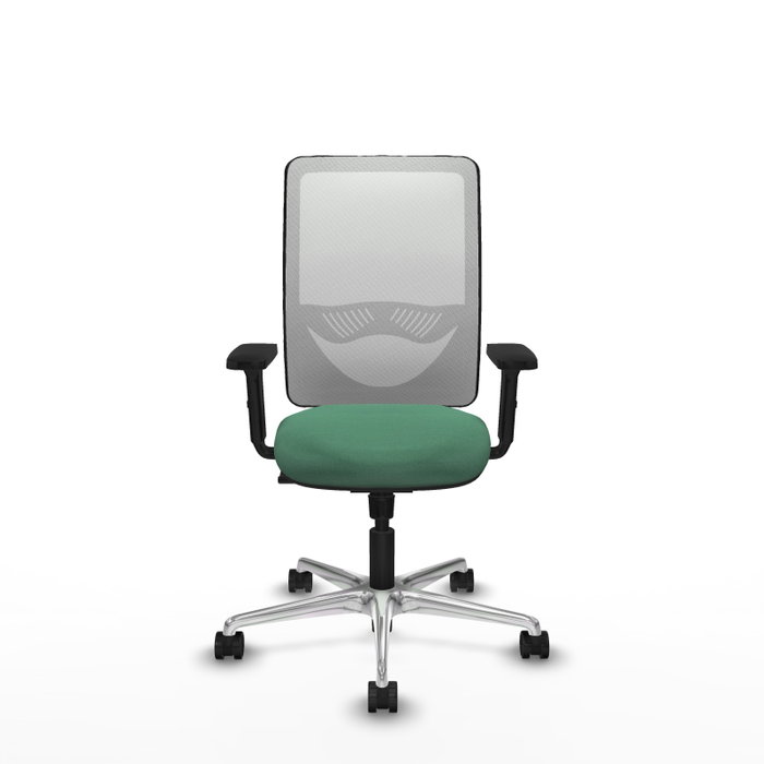 PIQUERAS Y CRESPO Silla de oficina Zulema con mecanismo Sincro, Verde esmeralda y Blanco PIQUERAS Y CRESPO Silla de oficina Zulema con mecanismo Sincro, Verde esmeralda y Blanco