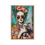Cuadro Mujer Madera-Cristal Impreso 43 X 3,50 X 63 cm