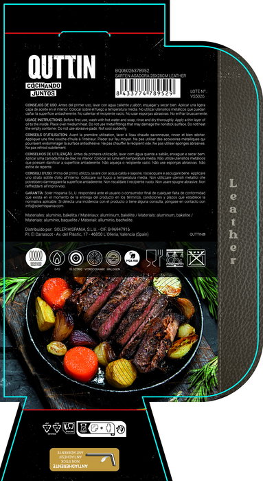 Inde Sartén Asadora Leather 28 x 28 cm (6 Unidades)