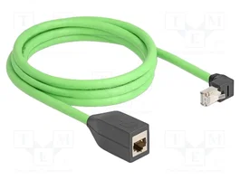 DeLOCK Cable prolongador Ethernet Cat.6a SF/UTP 2m verde/negro