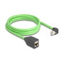 DeLOCK Cable de Red RJ45 Cat.6A SF/UTP 2 m, Conector Angular, PUR (TPU) Verde, 80887