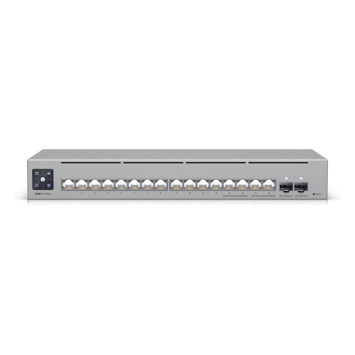 Ubiquiti Pro Max 16 Switch de Capa 3, 16 Puertos (4 x 2.5G, 12 x GbE, 2 x 10G SFP+) Gris Ubiquiti Pro Max 16 Switch de Capa 3, 16 Puertos (4 x 2.5G, 12 x GbE, 2 x 10G SFP+) Gris