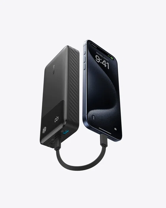 Anker A1384G11 Power Bank 20000 mAh, Carga Rápida 30W USB-C Power Delivery, Negro