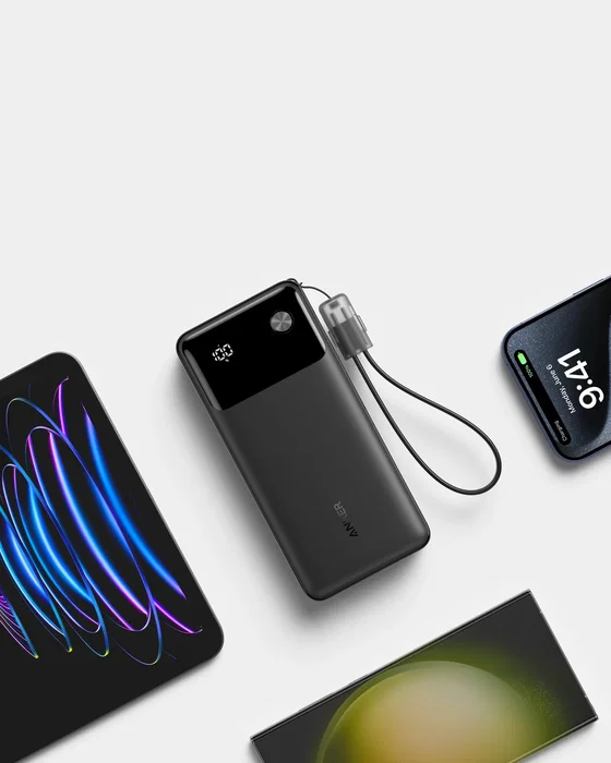 Anker A1384G11 Power Bank 20000 mAh, Carga Rápida 30W USB-C Power Delivery, Negro