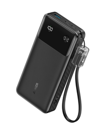 Anker A1384G11 Batería Externa 20000 mAh Negro, Carga Rápida Power Delivery 30W, 2 Puertos USB-C y 1 USB-A