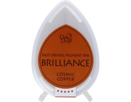 Tsukineko Brilliance Almohadilla de Tinta Cobre Cósmico Efecto Nacarado