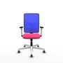 PIQUERAS Y CRESPO Silla de oficina Motilla con mecanismo Sincro, Rosa y Azul