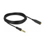DeLOCK Cable de extensión de audio 6,35 mm 3 Pin Macho a Hembra 5 m Negro
