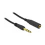 DeLOCK Cable de extensión de audio 6,35 mm 3 Pin Macho a Hembra 5 m Negro