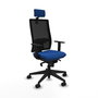 PIQUERAS Y CRESPO Silla de oficina Horna con mecanismo Sincro, Azul y Negro
