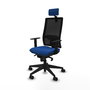PIQUERAS Y CRESPO Silla de oficina Horna con mecanismo Sincro, Azul y Negro