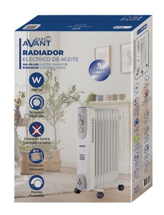 AVANT Radiador de aceite Avant 9 elementos 2000w