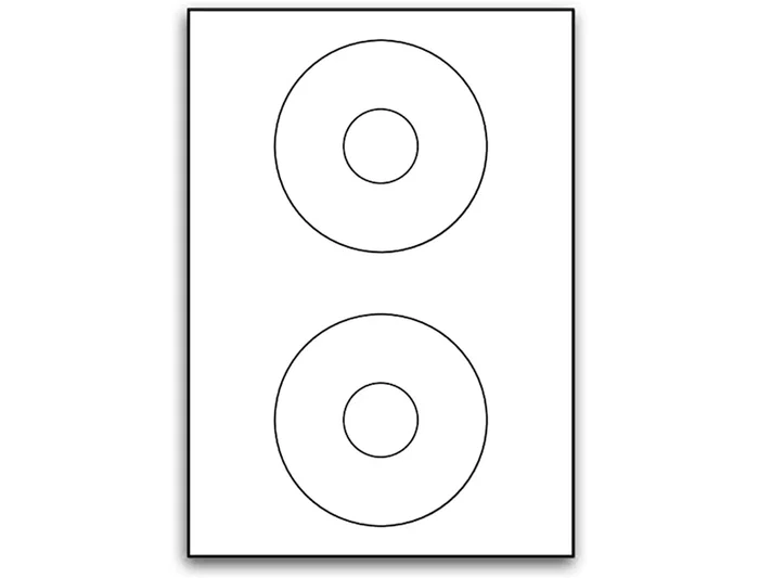 Q-connect kf01579 Etiquetas Adhesivas para CD-ROM, Fotocopiadora, Láser, Ink-jet - Caja con 50 etiquetas