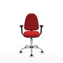 PIQUERAS Y CRESPO Silla de oficina Aýna Rojo con Base Cromada