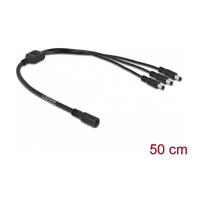 DeLOCK Cable divisor de CC 5,5 x 2,1 mm 1 hembra a 3 machos