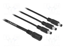 DeLOCK 83021 Cable divisor de CC 5,5 x 2,1 mm 1 hembra a 3 machos