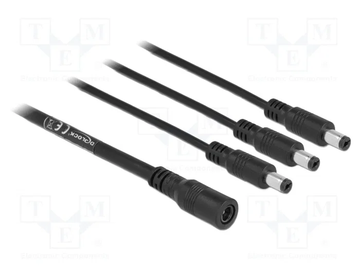 DeLOCK 83021 Cable divisor de CC 5,5 x 2,1 mm 1 hembra a 3 machos DeLOCK 83021 Cable divisor de CC 5,5 x 2,1 mm 1 hembra a 3 machos
