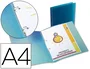 Liderpapel Carpeta de 2 anillas redondas 15 mm Azul translúcido DIN A4