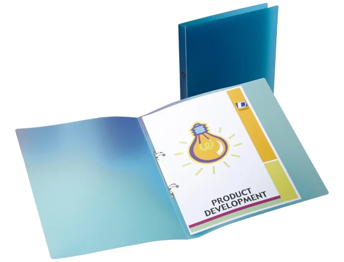 Liderpapel Carpeta de 2 anillas redondas 15 mm Azul translúcido DIN A4 Liderpapel Carpeta de 2 anillas redondas 15 mm Azul translúcido DIN A4